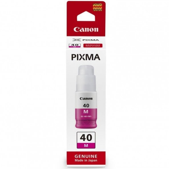 Canon GI-40M 3401C001 / Pixma G5040 / Pixma G6040 Orjinal Kırmızı Mürekkep