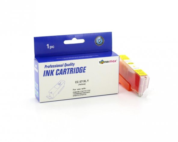 Canon CLI-571XL / Pixma MG-5750 / MG-6850 / MG-7750 / TS-5050 Sarı Muadil Kartuş - 2