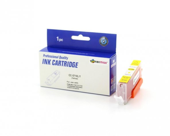 Canon CLI-571XL / Pixma MG-5750 / MG-6850 / MG-7750 / TS-5050 Sarı Muadil Kartuş - 5