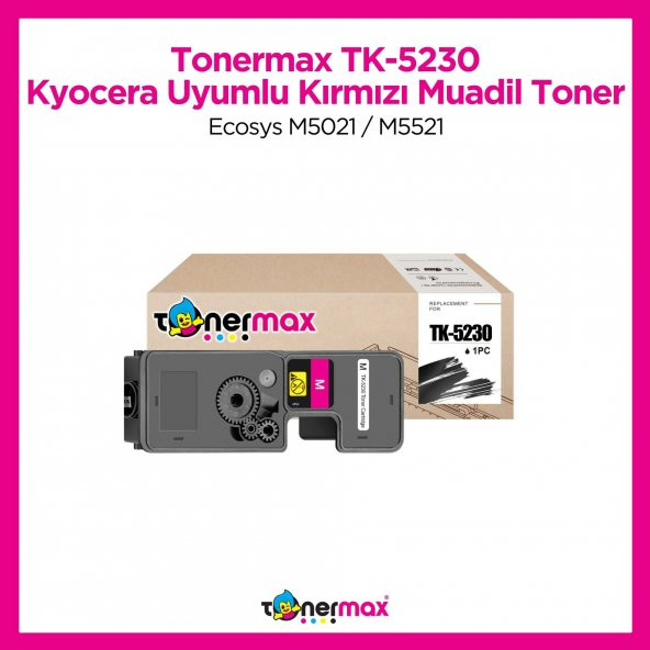Kyocera TK-5230 Muadil Toner Kırmızı / Ecosys M5021 / M5521