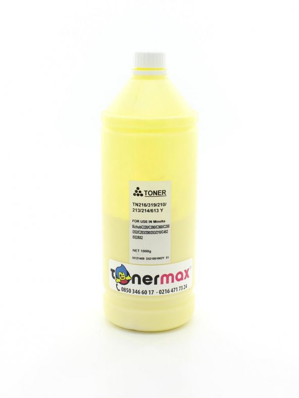 Minolta Renkli Toner Tozu Sarı  250GR./ TN216 / TN221 / TN319 / TN321 / TN324 - 6