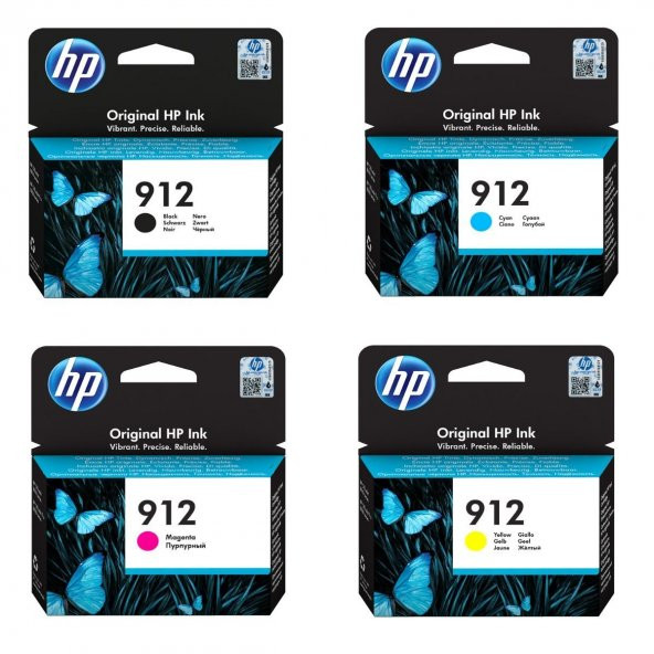 HP 912 CMYK Orjinal Set Kartuş - 1