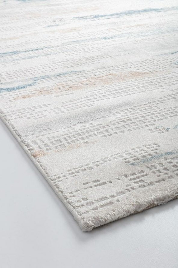 Bahariye Craft Yolluk Halı LM 9125 Bej Mavi En 80cm Tüm Ebatlarda - 4