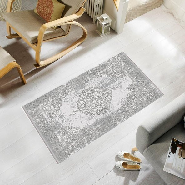 Halı Home Halı Gaspara Koleksiyonu 14606 Gri Saçaklı Halı - 3