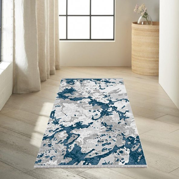 Halı Home Halı Blossom Koleksiyonu 13602 Gri Saçaklı Halı - 3
