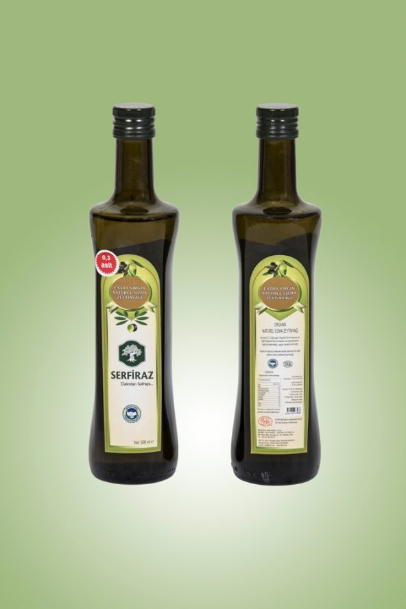Serfiraz Soğuk Sıkım Naturel Sızma Zeytinyağı Cam 500 ML - 2