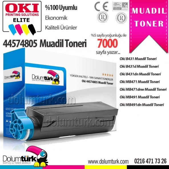 Oki MB491dn Muadil Toner