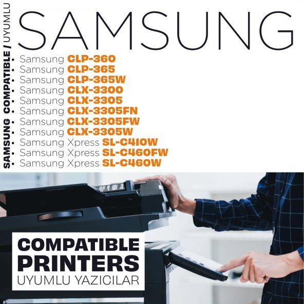 Samsung Xpress SL-C460W Muadil Toner Takım / CLT-K406S - 3