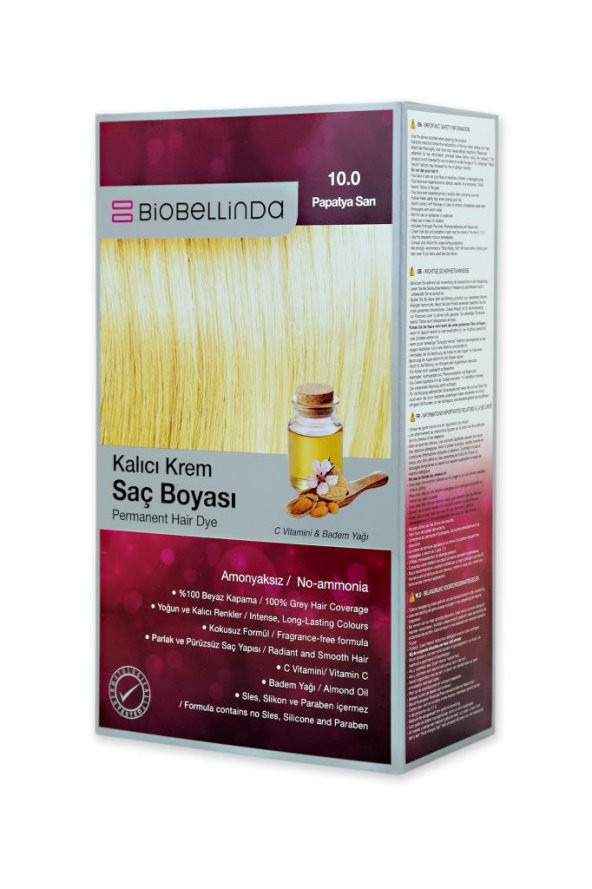 BioBellinda Amonyaksız Krem Saç Boyası - 10.0 Papatya Sarı