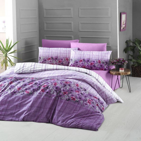 Komfort Home Çift Kişilik Ranforce Nevresim Takımı (Alvina Purple)