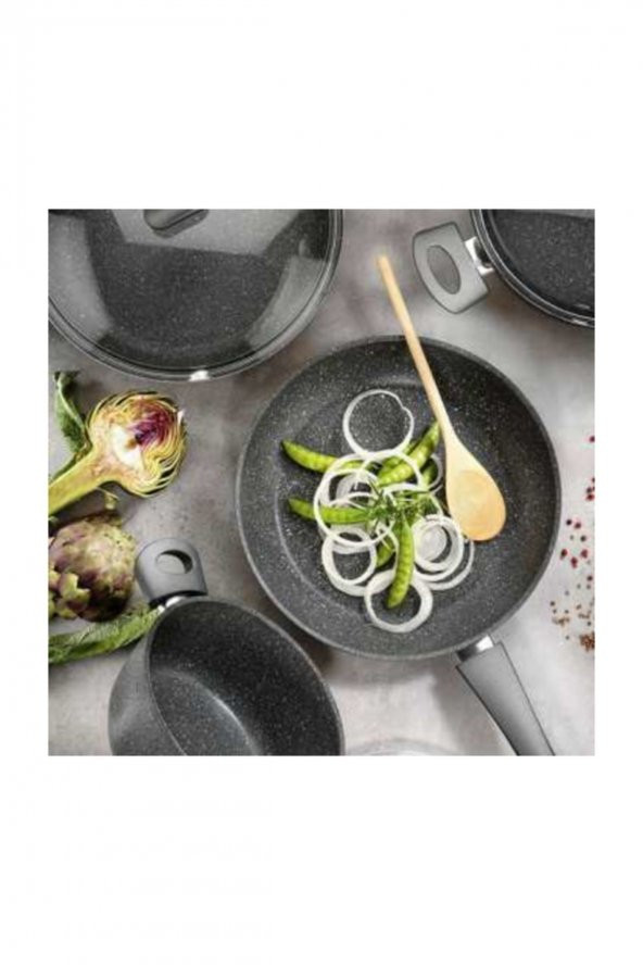 Aryıldız Granit Tencere Takımı Italy Grey 7 Parça - 2