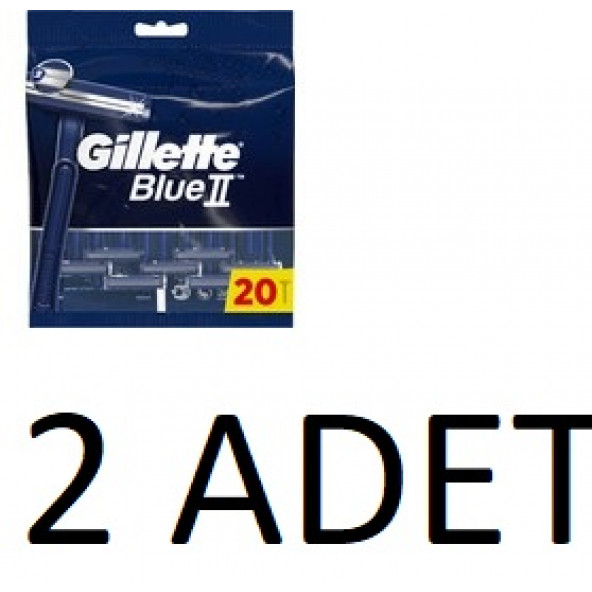 Gillette Blue2 Kullan At Tıraş Bıçağı 20'li Extra Büyük Paket X 2 ADET