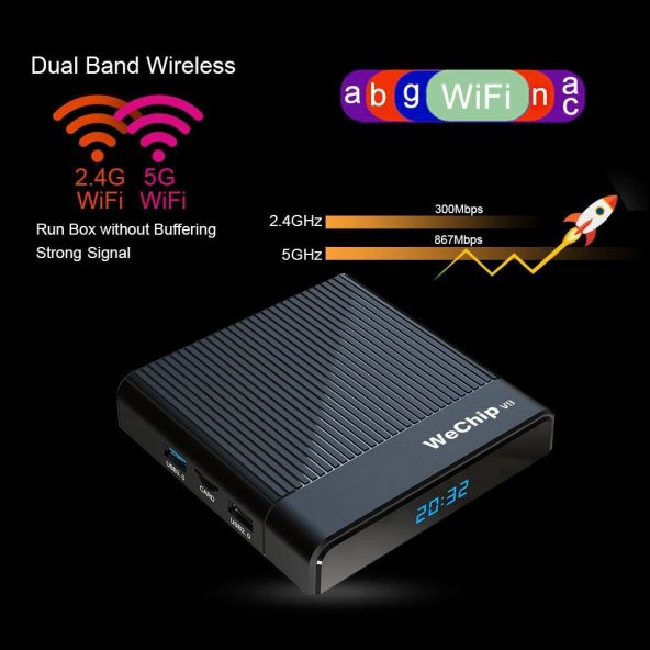 Wechip V9 Android 9.0 8K TV Box Netflix Youtube Akıllı TV Kutusu - 4