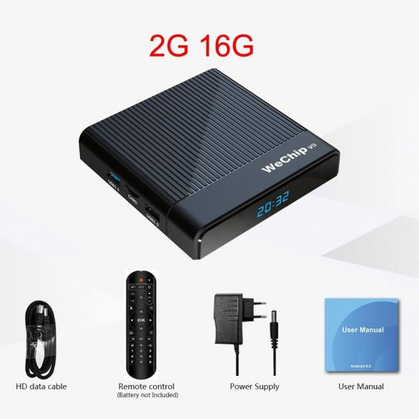 Wechip V9 Android 9.0 8K TV Box Netflix Youtube Akıllı TV Kutusu - 6