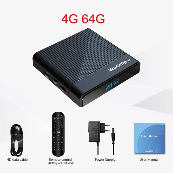 Wechip V9 Android 9.0 8K TV Box Netflix Youtube Akıllı TV Kutusu - 10