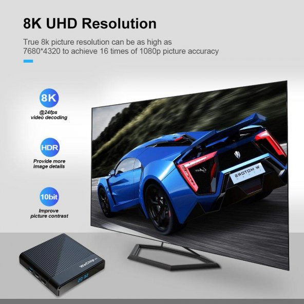 Wechip V9 Android 9.0 8K TV Box Netflix Youtube Akıllı TV Kutusu - 11