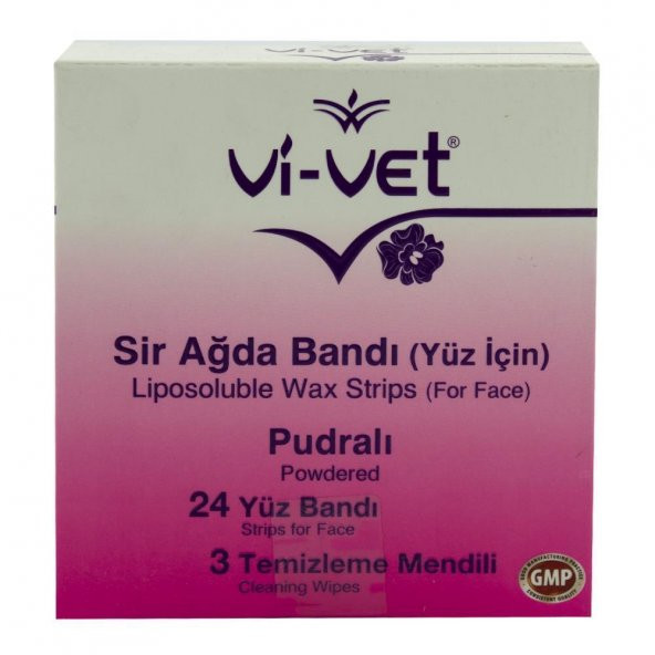 Vi-Vet Yüz İçin Sir Ağda Bandı Pudralı 24lü 1 Ad.