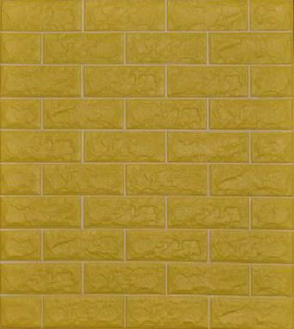 NW19 Altın Sarısı Derz Araları Çizgili Kendinden Yapışkanlı 3D Dekoratif Duvar Paneli