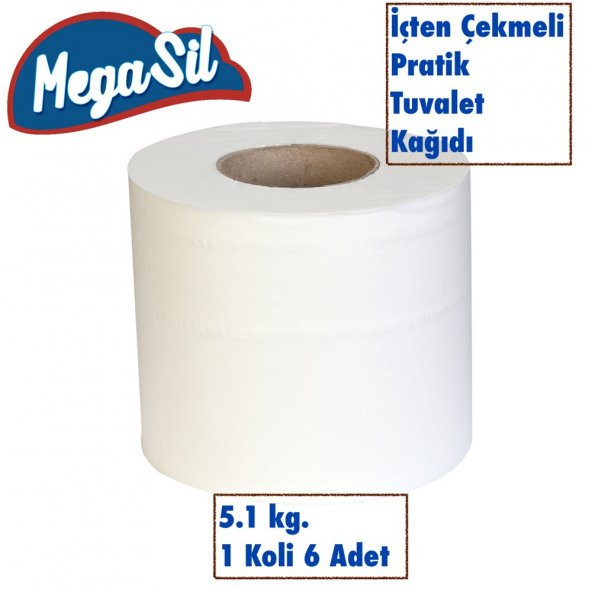 Megasil İçten Çekmeli Pratik Tuvalet Kağıdı 5.1kg 17gr 6 Adet - 2