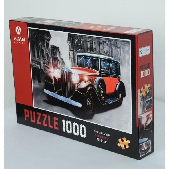 Nostaljik Araba 1000 Parça Puzzle + Puzzle FİX Yapıştırıcısı Hediyeli