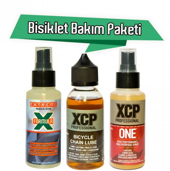 Bisiklet Bakım Paketi 100ml (Zincir Temizleme + Yağlama + Kadro Parlatma & Çok Amaçlı Bakım)