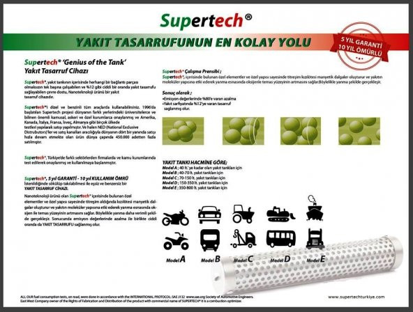 Supertech Yakıt Tasarruf Cihazı/ Motosiklet-Otomobil-Tekne-Yat vb - 5