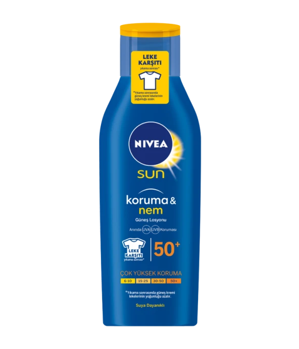 Nivea Sun SPF50+ Güneş Koruyucu & 48 Nemlendirici Güneş Losyonu 200 ml,Çok Yüksek Koruma