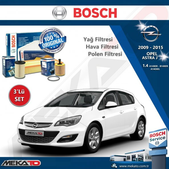 Opel Astra J 1.4 - 3 Lü Bosch Filtre Seti 2009-2015