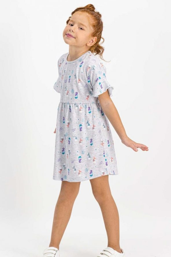 Mermaid Karmelanj Kız Çocuk Homewear Elbise RP1746-C - 1