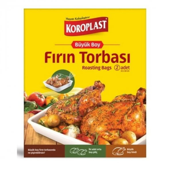 Koroplast Fırın Torbası Büyük Boy 2 Adet 45 x 50 CM - 1