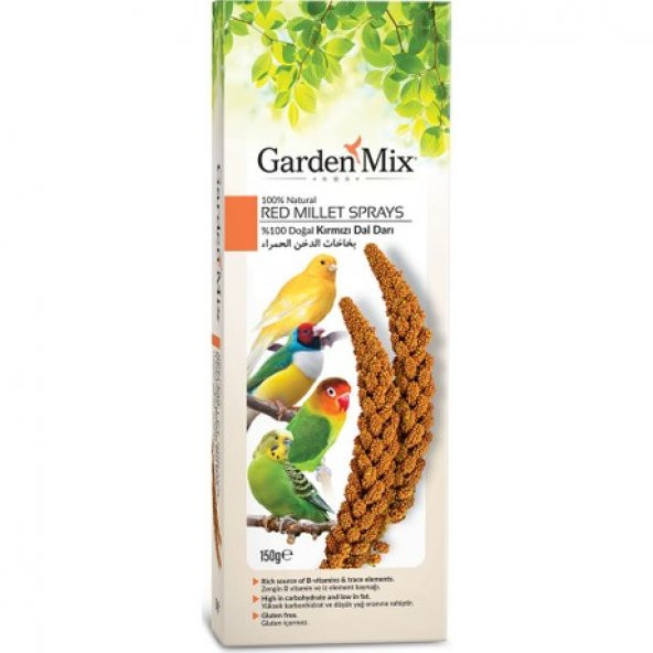 Gardenmix Platin Kuş Yemi Kızıl Dal Darı 150 Gr