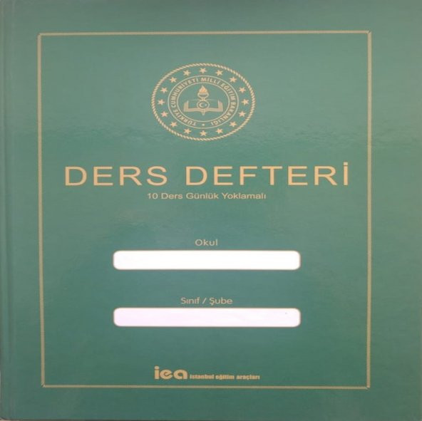 Sınıf Defteri 10 Ders Günlük Yoklamalı Kuşe Sert Kapak