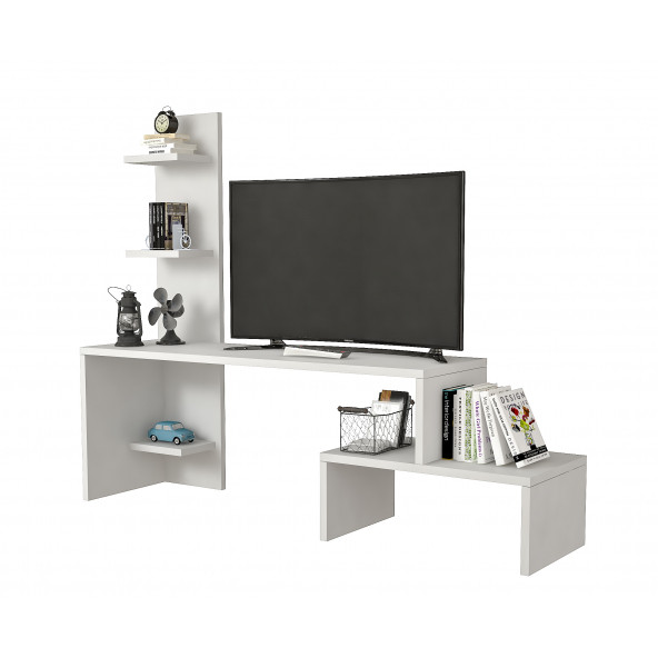 BMdekor TV Ünitesi Sümbül Beyaz 124 cm - 2