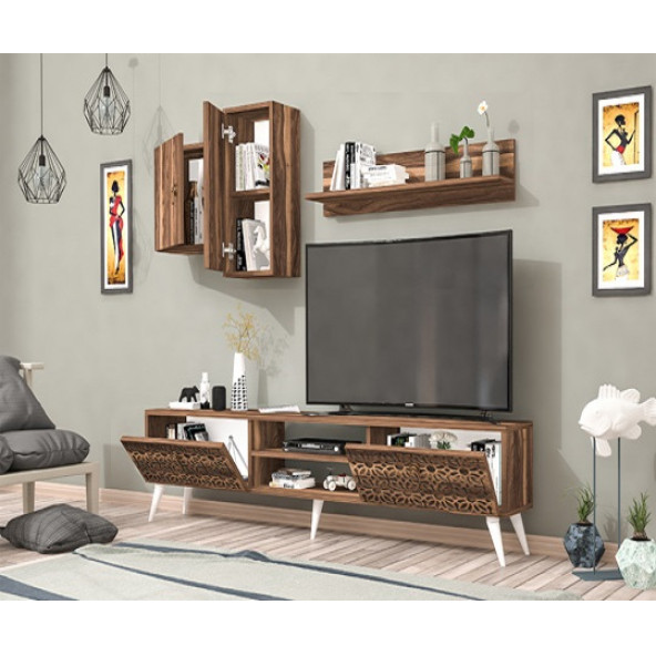 BMdekor TV Ünitesi Cleep Ceviz Ceviz 180 cm - 2
