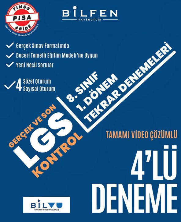 Lgs Kontrol 8. Sınıf 4Lü Deneme (1. Dönem Tekrar)