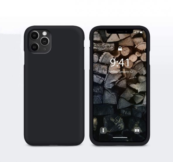 iPhone 11 Pro Nano Silikon Kılıf Siyah