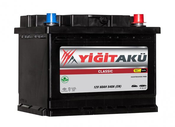 12V  60 AH 60ah AMPER YİĞİT AKÜ PREMIUM 540A EN CCA - 4