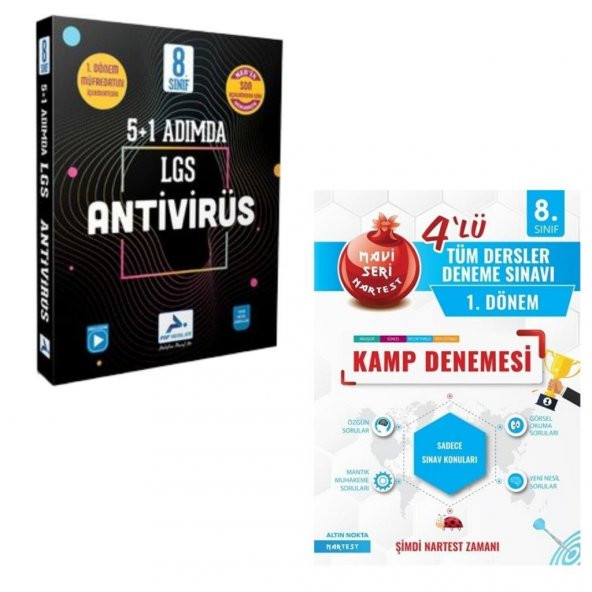 8. Sınıf 1. Dönem Antivirüs 5+1 Fasikül Ve Nartest 4 lü Deneme