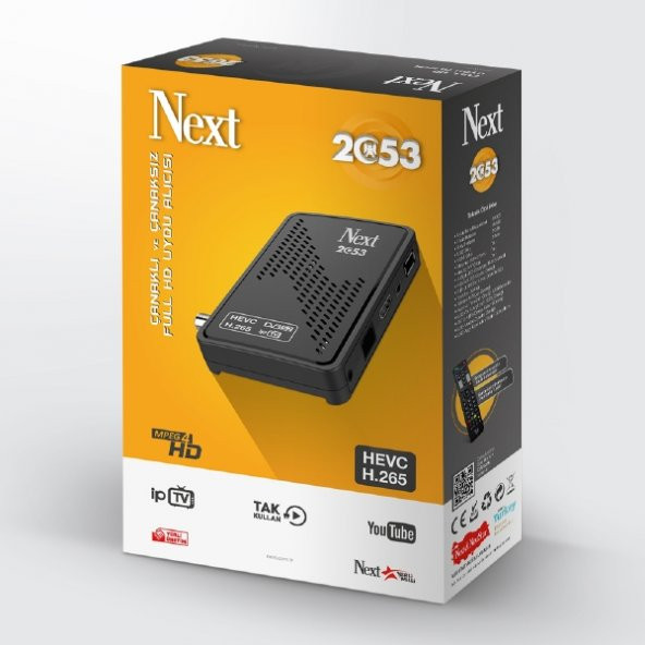 Next 2053 Full Hd Uydu Alıcısı (İnt.Tv ) Youtube Wifi+Ethernet Gi - 2