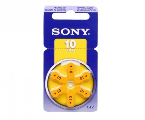 Sony Pr70 10 Numara İsitme Cihazı Pili 6 Lı