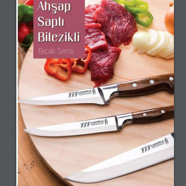 LAZOĞLU SÜRMENE 6LI KASAP BIÇAK SETİ - 8