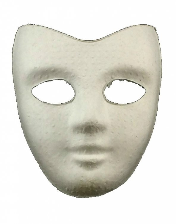 BOYANABİLİR BOYAMA MASKESİ ( PARTİ ) KAĞIT KARTON MASKE 5 ADET