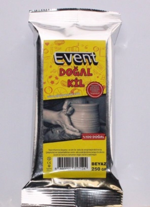 250gr Seramik Hamuru Beyaz Kil Çömlek Heykel Model Eğitici Çamur ( 3 ADET)