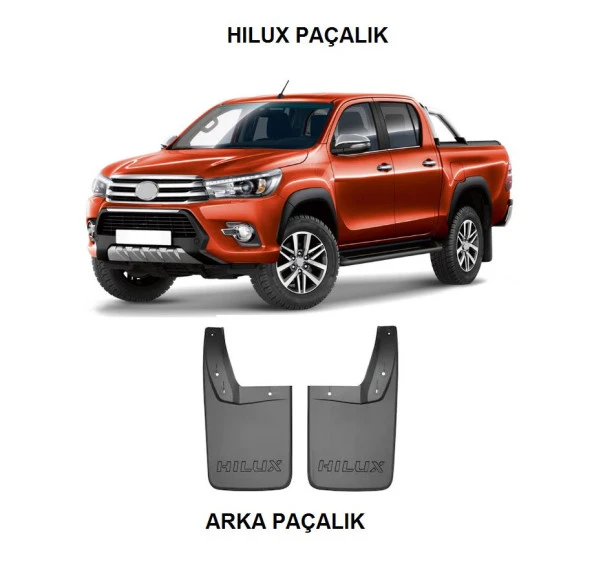Toyota Hilux 2015-2021 Paçalık Tozluk 2 Parça Arka Paçalık