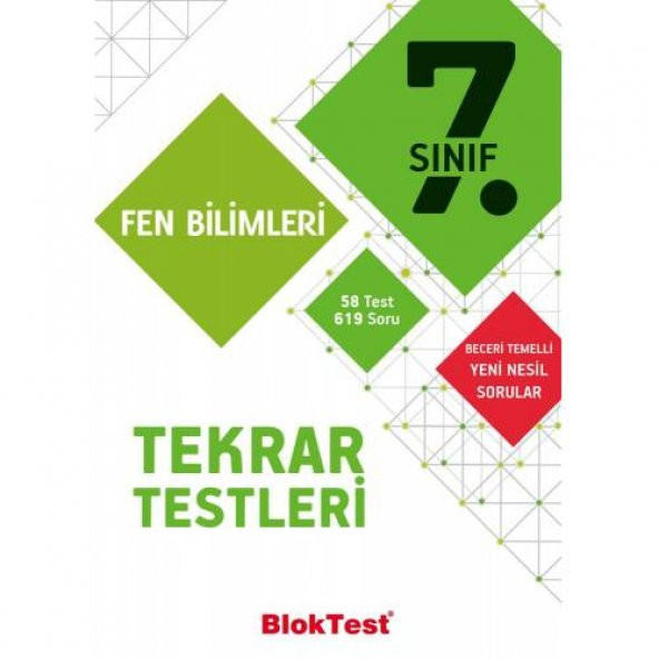 TUDEM BLOKTEST 7. SINIF FEN TEKRAR TESTLERİ 9789752418745