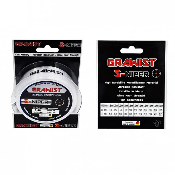 GRAWIST SNIPER 300MT MONOFLAMENT MİSİNE - 2