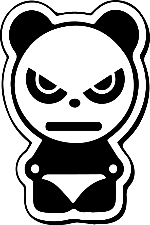 sinirli panda sticker - 1
