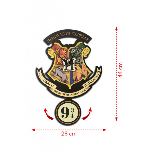 Goodtime Hogwarts Express Dekoratif Sarkaçlı Duvar Saati