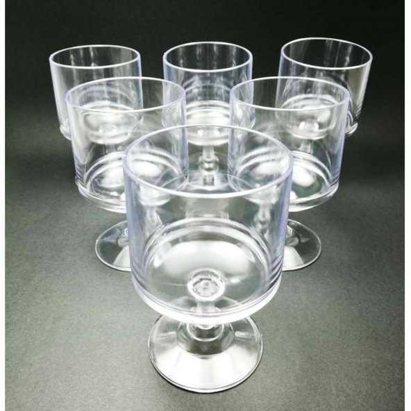 A Kalite Plastik Ayaklı Magnolia Cup 6Llı Tatlı Bardağı - 3