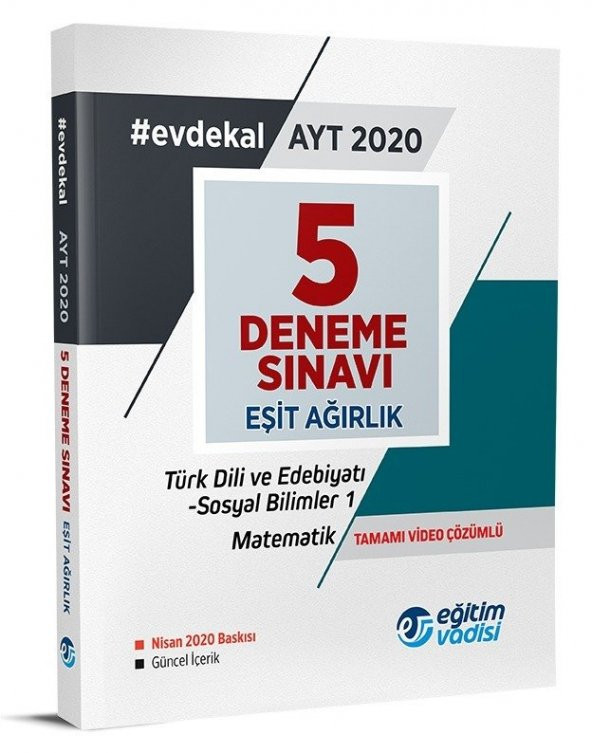 Eğitim Vadisi AYT Eşit Ağırlık 5 Deneme Sınavı Evde Kal